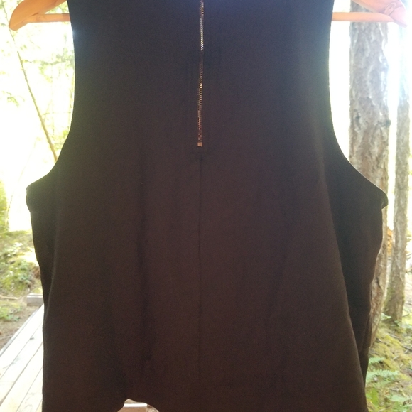 Zip Shirt & Button Sweater Merona Large Flower Pattern Banana republic Top Black - Picture 6 of 12